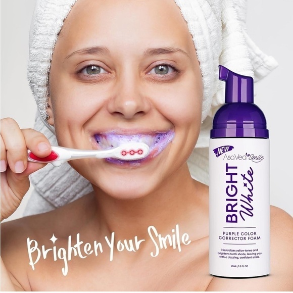 Brand New Bright White Bundle Purple Color Correcting Foam & Whitening Strips - Picture 14 of 16
